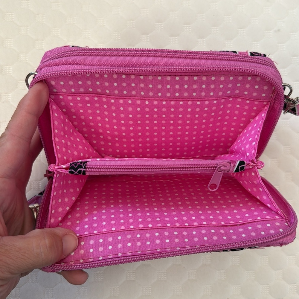 NEW Breast Cancer 2 Zipper- 21 Compartment Wristlet - Picture 8 of 14